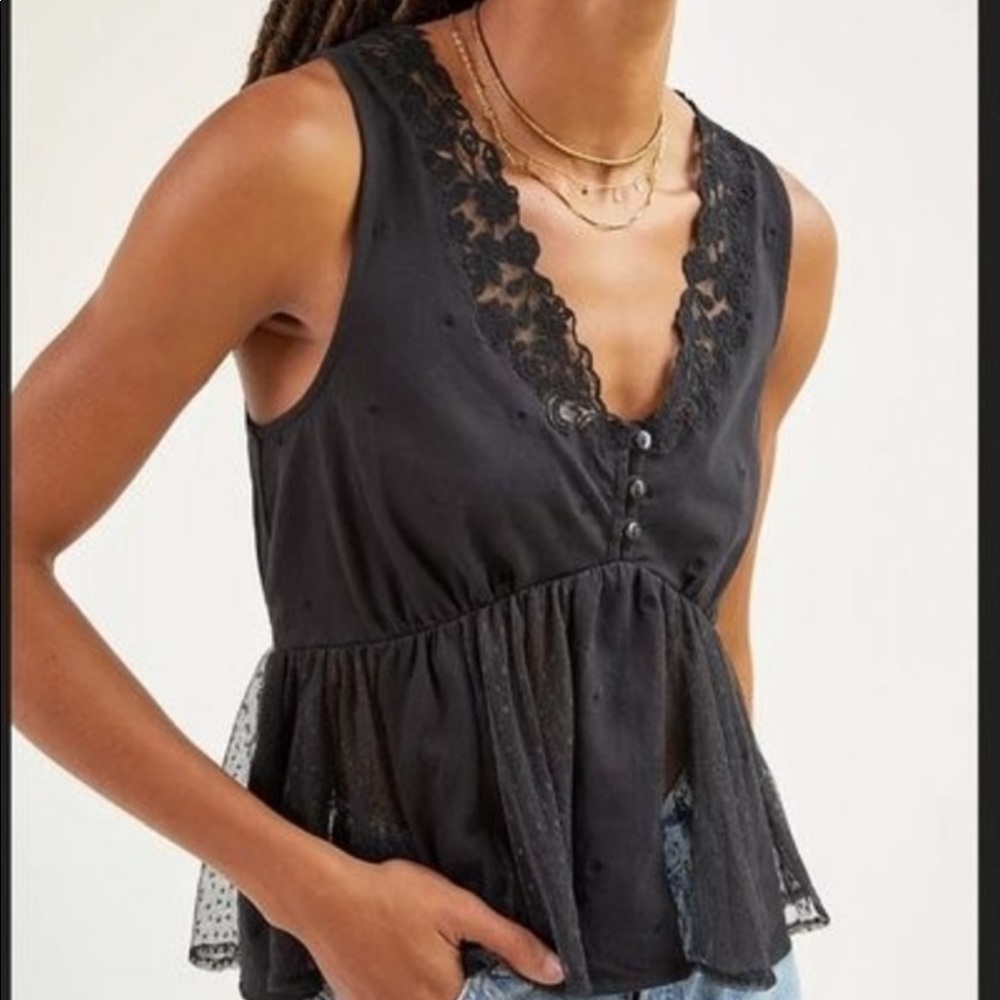 NWT Anthropologie lace babydoll tank